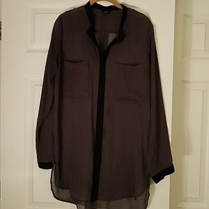 Sheer tunic long sleeve